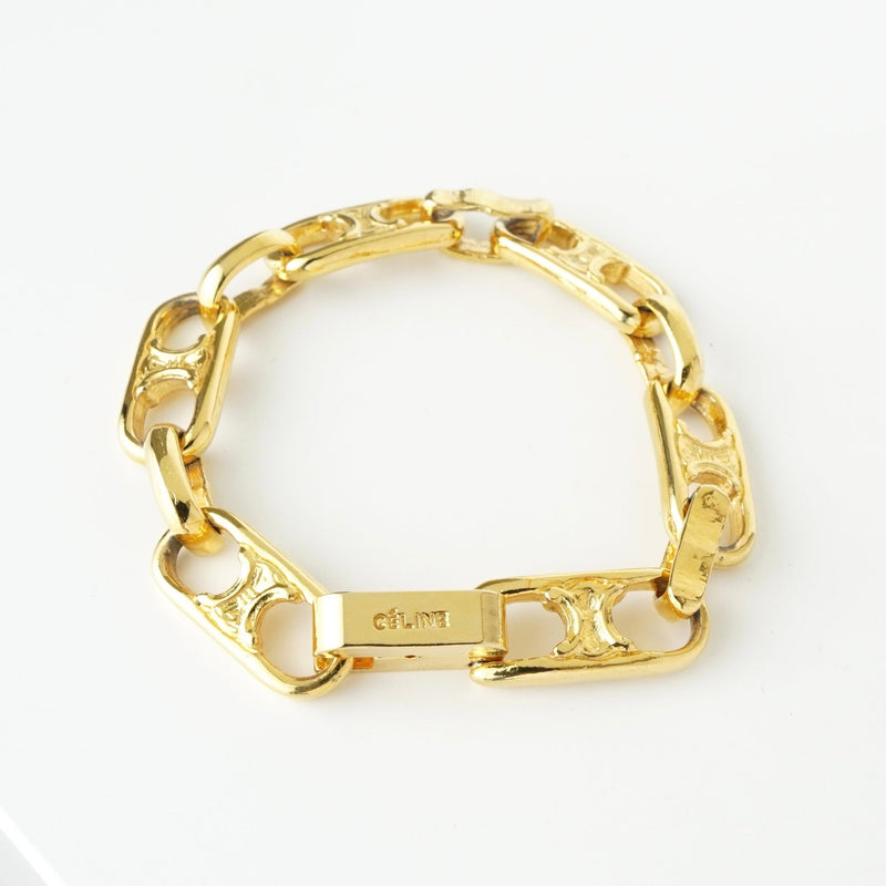 セリーヌ ヴィンテージ トリオンフ チェーン ブレスレット GPゴールド