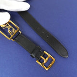 エルメス カレーシュ ドゥブルトゥール ブレスレット GP / ブラック - NEWSED