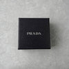 プラダ ハート ロゴ チャーム キーリング GPゴールド / ブラック 箱付き