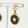 Chanel Coco Mark 星星耳环 GP 黑色
