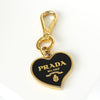プラダ ハート チャーム キーホルダー GP ゴールド / ブラック