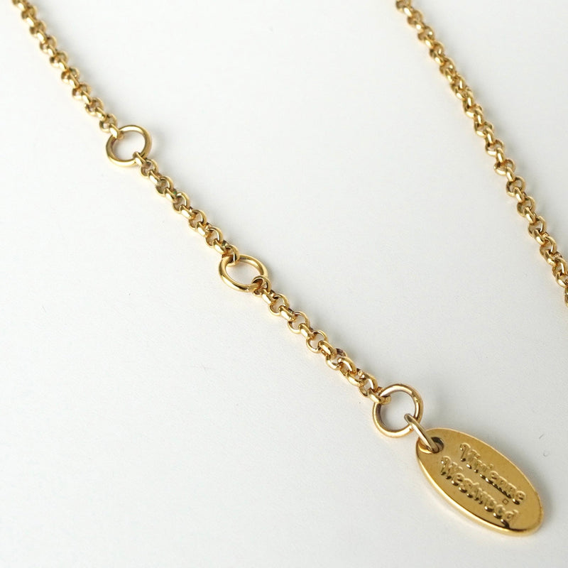 ヴィヴィアン ウエストウッド ミニオーブ ラインストーン GP ゴールド ネックレス 箱付き - NEWSED