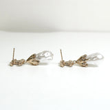 シャネル ココマーク ラインストーン スイング ドロップ パール ピアス GP - NEWSED