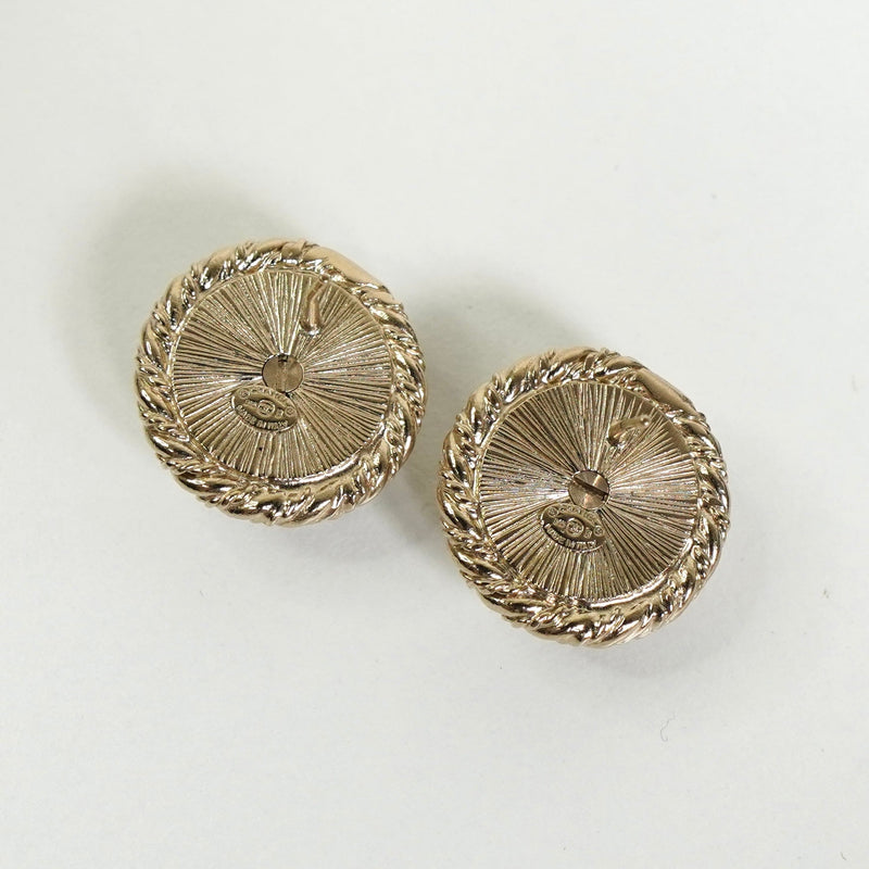 シャネル ココマーク フェイクパール ツイスト サークル ピアス GP ゴールド - NEWSED