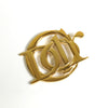 クリスチャン ディオール ロゴ ブローチ GPゴールド