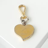 プラダ ハート ロゴ チャーム キーリング GPゴールド / ブラック 箱付き - NEWSED