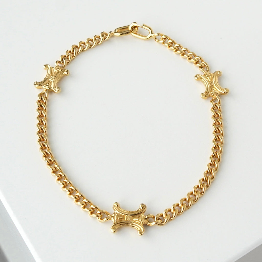 セリーヌ ヴィンテージ トリオンフ GP ゴールド ブレスレット