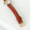 Hermès Serie Coin Watch，不锈钢银/GP金，非原装皮革，石英机芯，象牙色表盘，D Mark，腕表