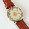 Hermès Serie Coin Watch，不锈钢银/GP金，非原装皮革，石英机芯，象牙色表盘，D Mark，腕表