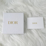 クリスチャン ディオール ロゴ ラインストーン リング GP / ブラック Mサイズ 11.5号 箱付き - NEWSED