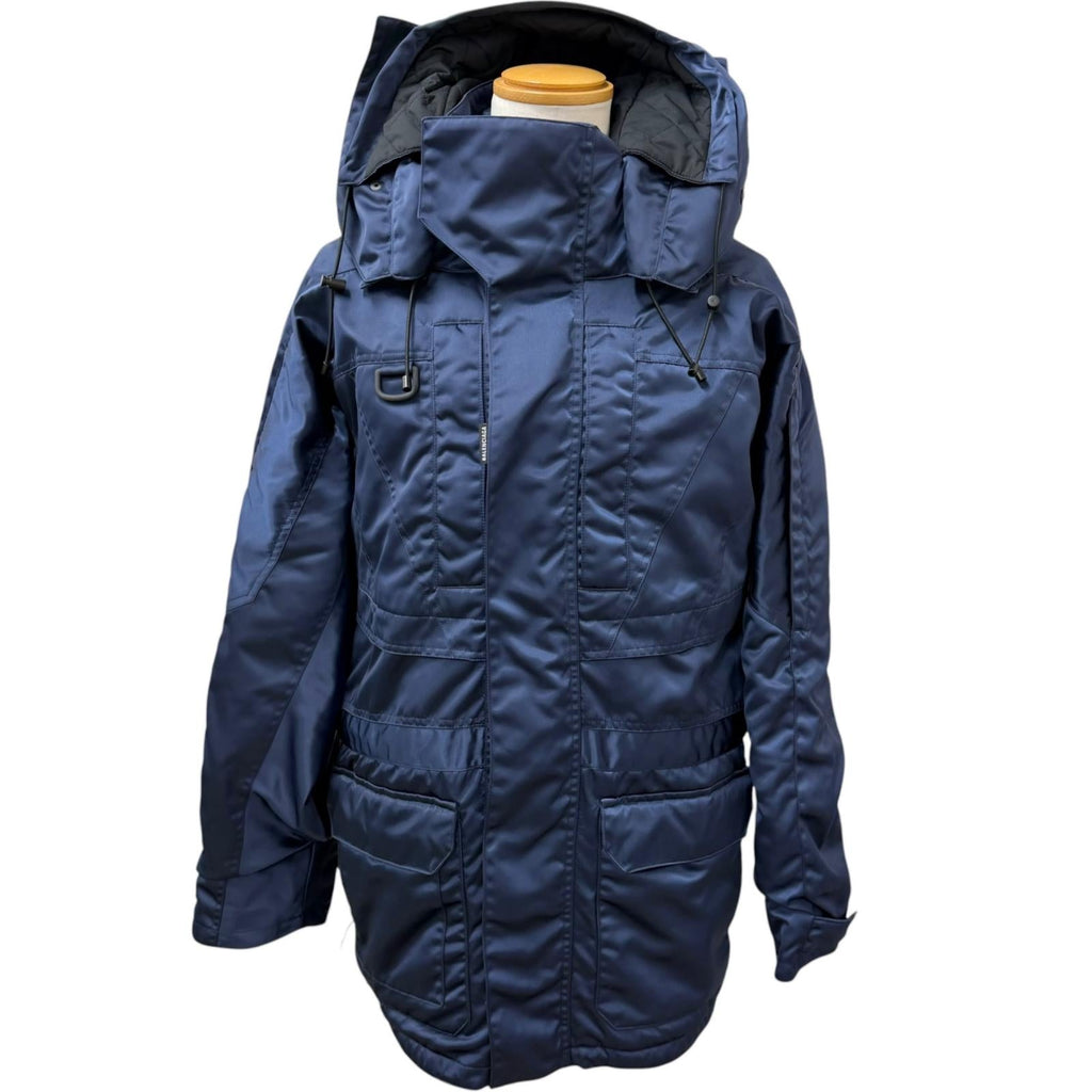 バレンシアガ Grape nylon oversize jacket 中綿 コート ネイビー 42 メンズ