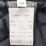 バレンシアガ Grape nylon oversize jacket 中綿 コート ネイビー 42 メンズ - NEWSED