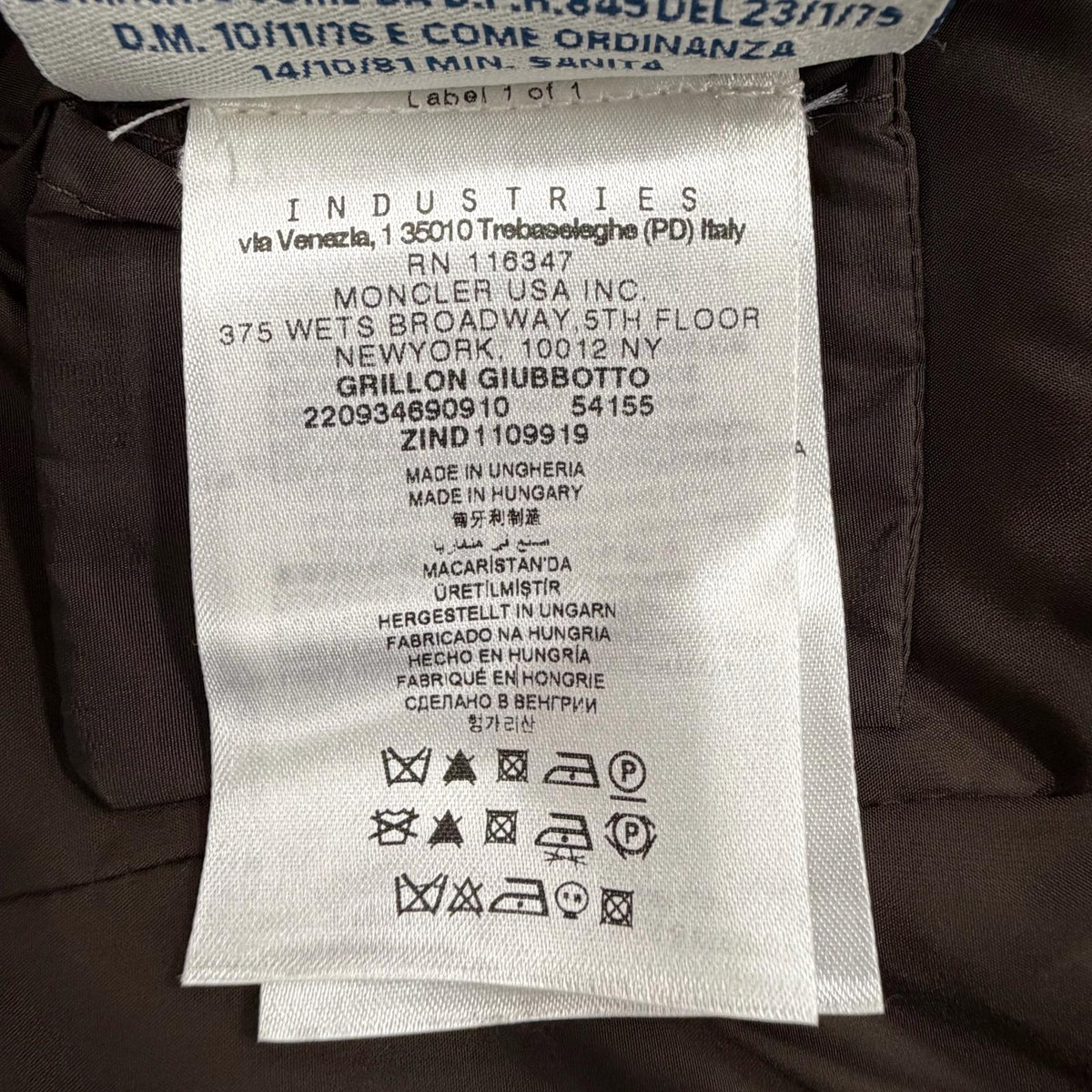 モンクレール GRILLON 滝沢眞規子着 レザー使い トグルボタン ラクーンファー付 ダウンジャケット ブラウン 54847 レディース - NEWSED