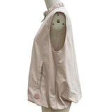 モンクレール GRUI レザーロゴパッチ付 ZIP UP ベスト ピンク 1 レディース - NEWSED