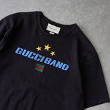 グッチ GUCCI BAND ロゴ Tシャツ ブラック - NEWSED