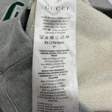 グッチ GUCCI UNIVERSITY オーバーサイズ クルーネック スウェット ライトグレー XS メンズ - NEWSED