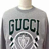 グッチ GUCCI UNIVERSITY オーバーサイズ クルーネック スウェット ライトグレー XS メンズ - NEWSED
