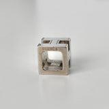 エルメス カージュドアッシュ Hキューブ ネックレス シルバー - NEWSED