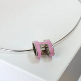 エルメス ポップアッシュ H ネックレス シルバー / ピンク - NEWSED