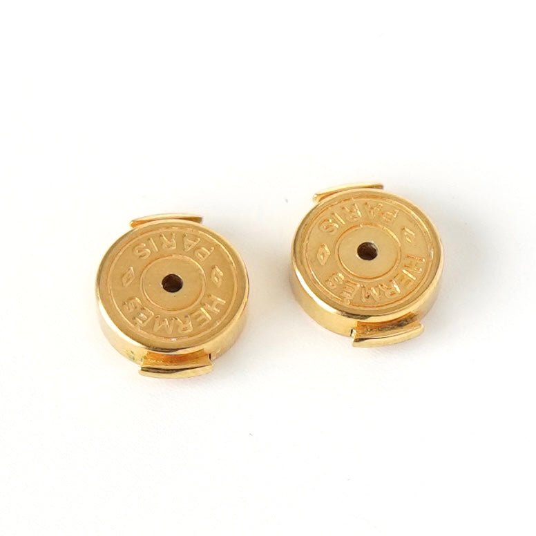 エルメス カージュドアッシュ Hキューブ ピアス ゴールド / ブルー - NEWSED