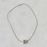 エルメス カージュドアッシュ Hキューブ ネックレス シルバー - NEWSED