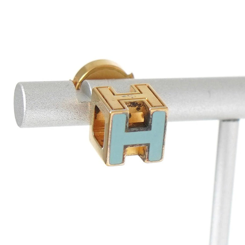 エルメス カージュドアッシュ Hキューブ ピアス ゴールド / ブルー - NEWSED