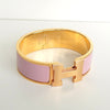 Hermes Click-Clack H GM Bangle Gold/Pink