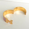 Hermes Click-Clack H GM Bangle Gold/Pink