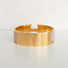 Hermes Click-Clack H GM Bangle Gold/Pink