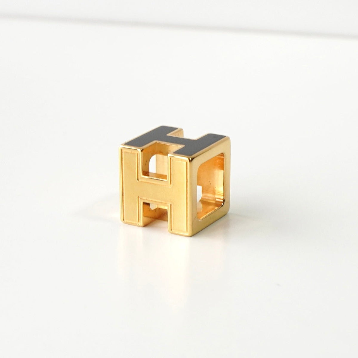 エルメス カージュドアッシュ Hキューブ ネックレス GP ゴールド