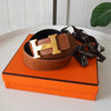 Hermès Constance H 腰带，Couchvel，OZ 标记，尺码 70，棕色，含盒