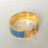 エルメス クリッククラックH PM バングル ゴールド/ブルー - NEWSED