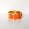 Hermes Click-Clack H PM Bangle Gold/Orange