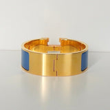 エルメス クリッククラックH PM バングル ゴールド/ブルー - NEWSED