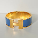 エルメス クリッククラックH PM バングル ゴールド/ブルー - NEWSED