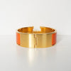 Hermes Click-Clack H PM Bangle Gold/Orange