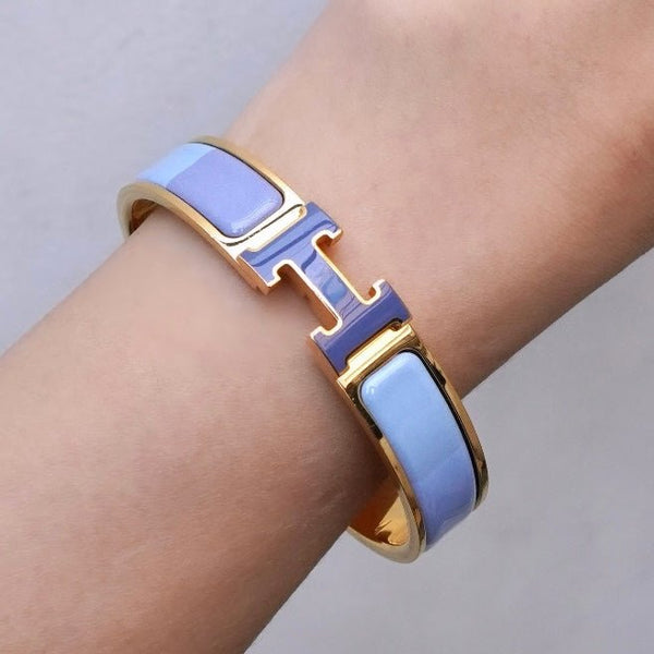 エルメス クリックH ST バングル GP / ブルー 箱付き - NEWSED