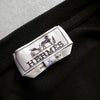 Hermes H 标志刺绣黑色 T 恤