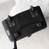 プラダ テスート ポコノ ナイロン / サフィアーノレザー トライアングルロゴ / キャリーバッグ ブラック