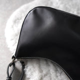 Half Moon Leather One Shoulder Bag - NEWSED