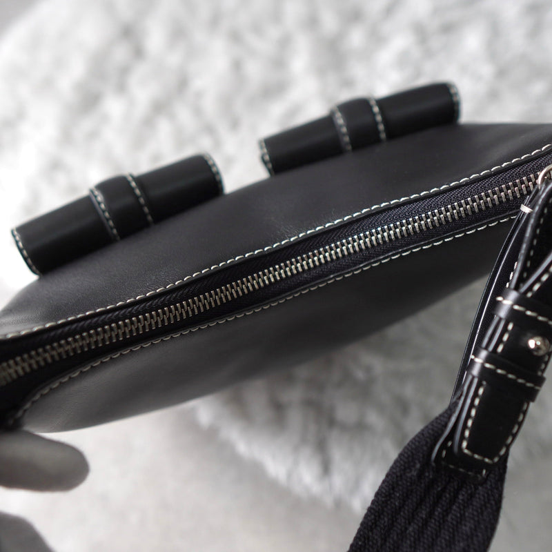 Half Moon Leather One Shoulder Bag - NEWSED