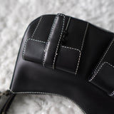 Half Moon Leather One Shoulder Bag - NEWSED