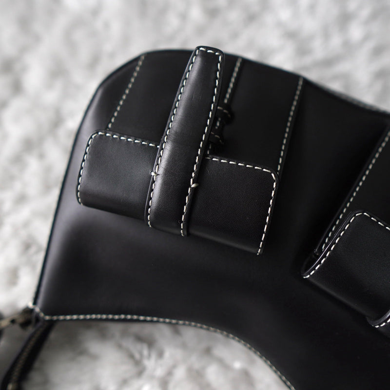 Half Moon Leather One Shoulder Bag - NEWSED