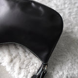 Half Moon Leather One Shoulder Bag - NEWSED