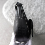 Half Moon Leather One Shoulder Bag - NEWSED