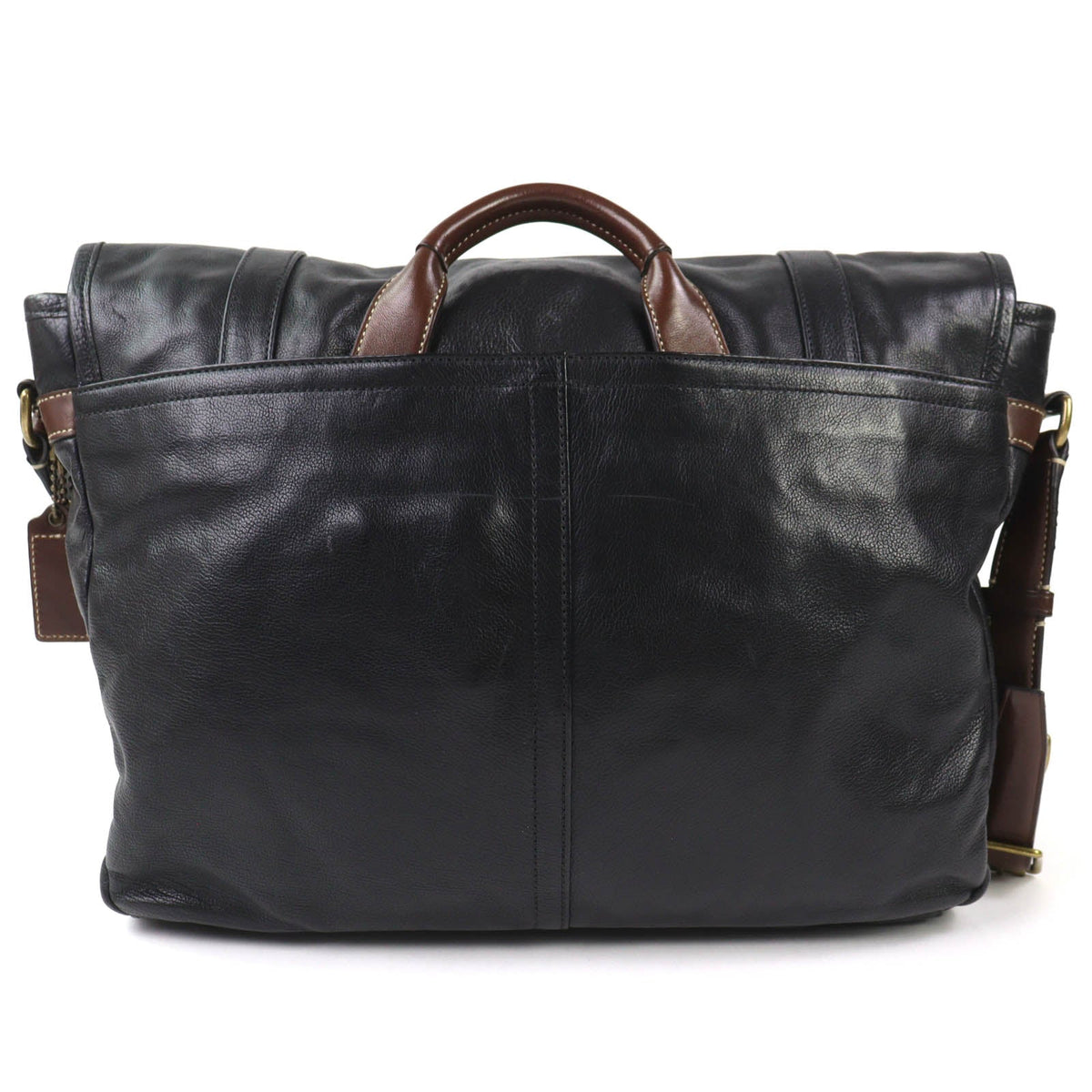 コーチ HARRISON LEATHER MEDIUM MESSENGER ハリソンレザーミディアムメッセンジャー ショルダーバッグ ブラック メンズ - NEWSED