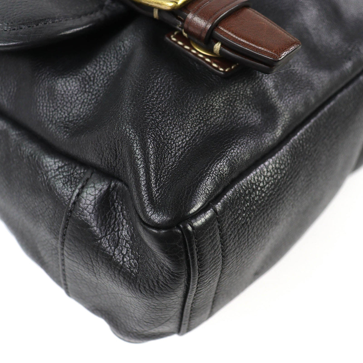 コーチ HARRISON LEATHER MEDIUM MESSENGER ハリソンレザーミディアムメッセンジャー ショルダーバッグ ブラック メンズ - NEWSED