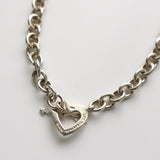 Heart × Arrow Silver Anchor Necklace - NEWSED