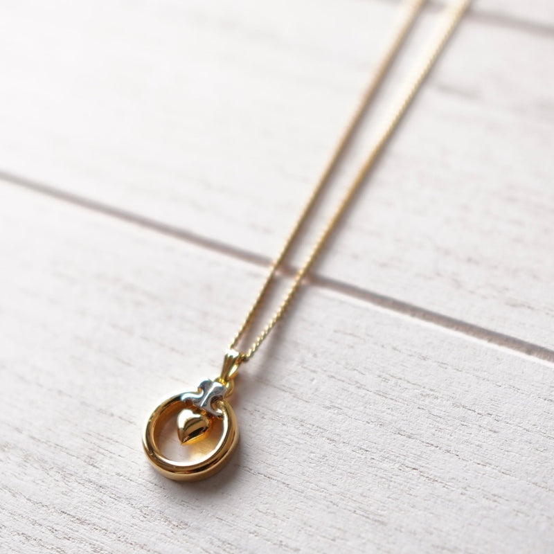 Heart Motif Gold Necklace - NEWSED