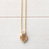 Heart Motif Gold Necklace - NEWSED
